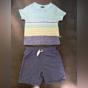 Splendid Boys Sunkissed Striped Henley & Short Set 12-18 Months